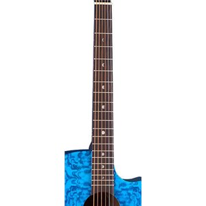 Luna Gypsy Exotic Quilted Ash Trans Blue - gitara akustyczna