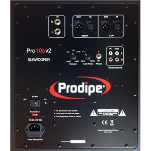 Prodipe Pro10s v2 - aktywne monitory studyjne, subbas
