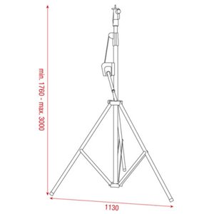 Showtec Wind-Up Lightstand 3000mm ( 20 kg ) - statyw oświetleniowy