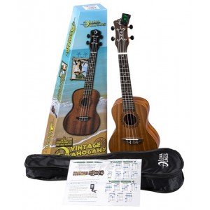 Luna Uke Vintage Mahogany Concert Pack - ukulele koncertowe, zestaw