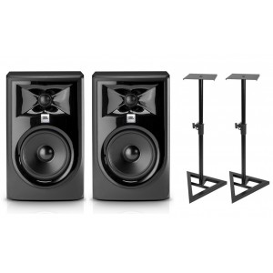 JBL 2x 305P MKII - monitor studyjny aktywny + statywy