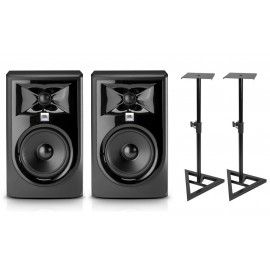 JBL 2x 305P MKII - monitor studyjny aktywny + statywy
