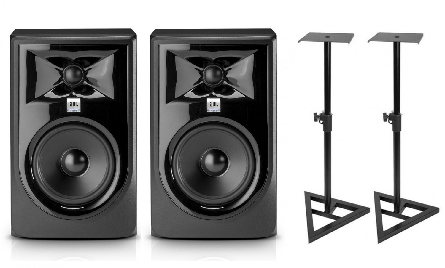 JBL 2x 305P MKII - monitor studyjny aktywny + statywy