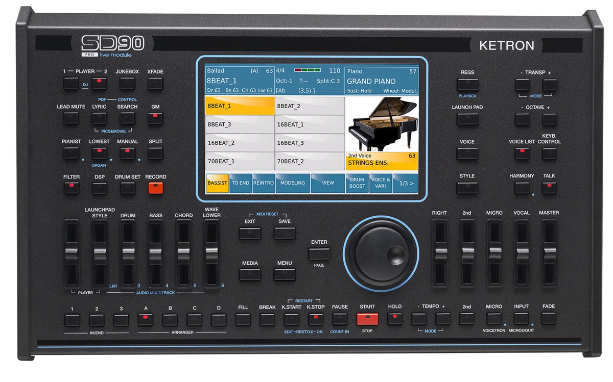 Ketron SD 90 Pro Live Station - Keyboard Ketron SD 90 Pro Live Station - moduł brzmieniowy