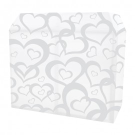 Equinox DJ Booth Heart Design Lycra - naciąg na parawan dj - serca