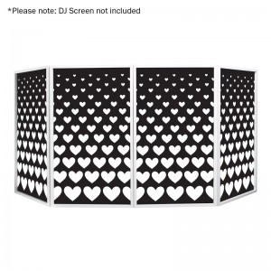 Equinox DJ Screen Heart Design Lycra (4 Pack) - naciągi, wypełnienie do dj screen