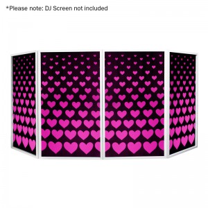 Equinox DJ Screen Heart Design Lycra (4 Pack) - naciągi, wypełnienie do dj screen