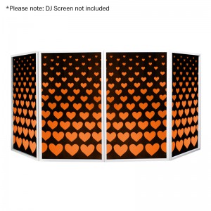 Equinox DJ Screen Heart Design Lycra (4 Pack) - naciągi, wypełnienie do dj screen