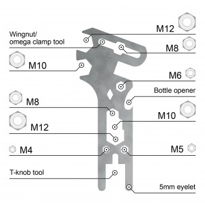 elumen8 Wingnut Spanner Multi-tool - uniwersalny klucz do oświetlenia