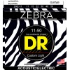 DR ZEBRA - struny do gitary akustycznej/elektrycznej Set, Medium Light, .011-.050