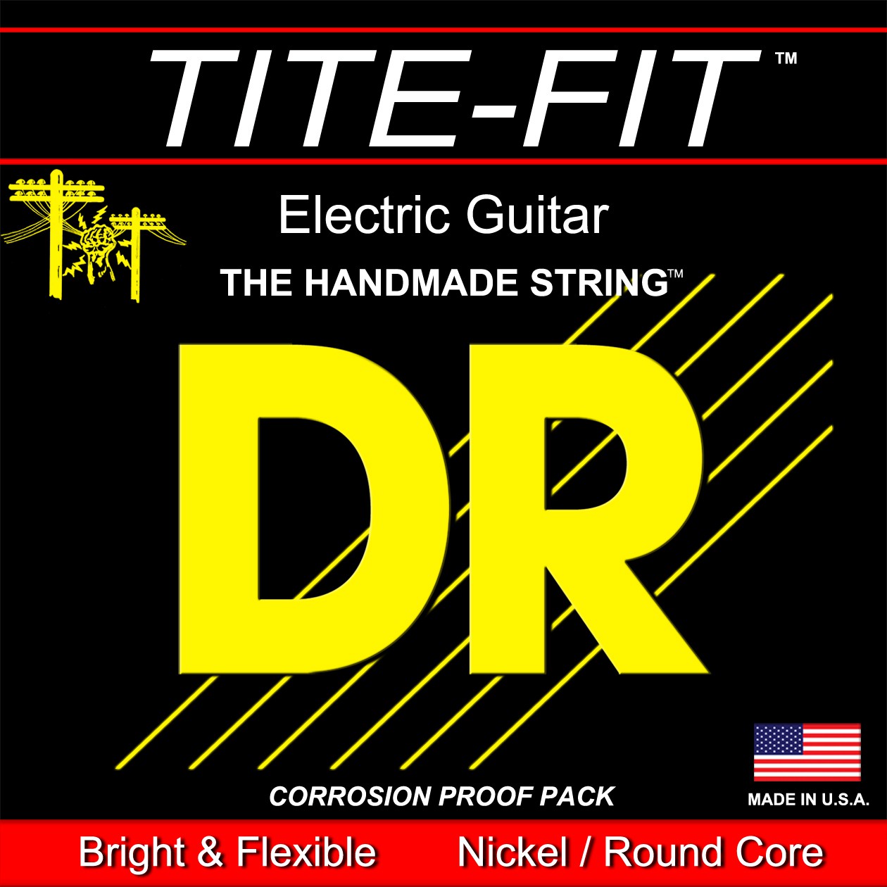 DR TITE-FIT - pojedyczna struna do gitary elektrycznej, .008, plain