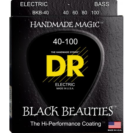 DR BLACK BEAUTIES - BKB-40 - Bass String Set, 4-String, Coated, Light, .040-.100