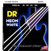 DR NEON Hi-Def White - struny do gitary basowej, 4-String, Light, .040-.100