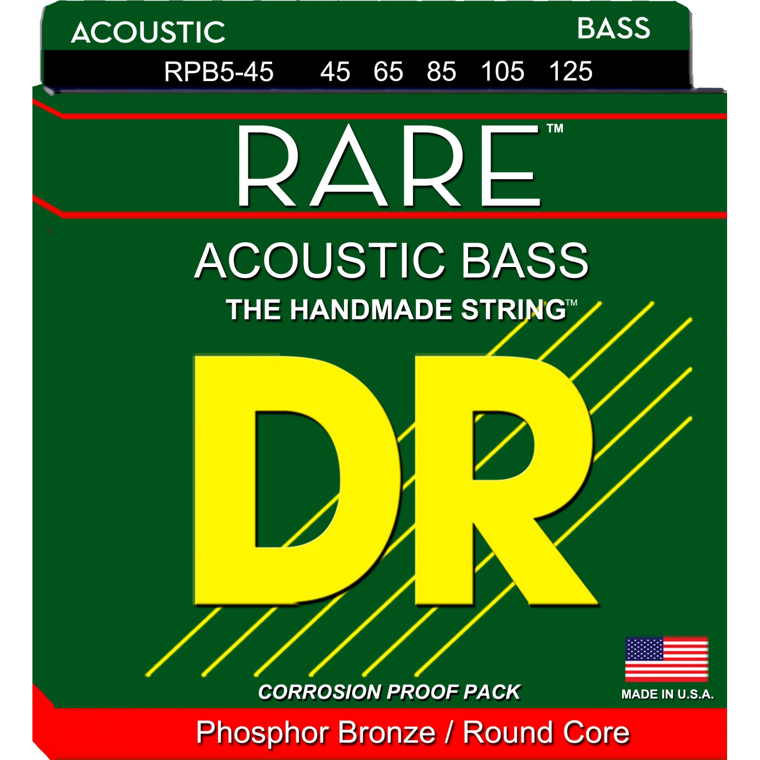 DR RARE - Acoustic struny do gitary basowej, 5-String, Medium, .045-.125