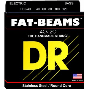 DR FB5-40 - FAT BEAMS - struny do gitary basowej, 5-String, Light, .040-.120