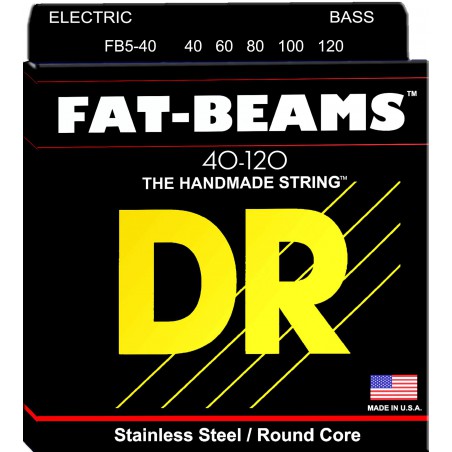 DR FB5-40 - FAT BEAMS - Bass String Set, 5-String, Light, .040-.120