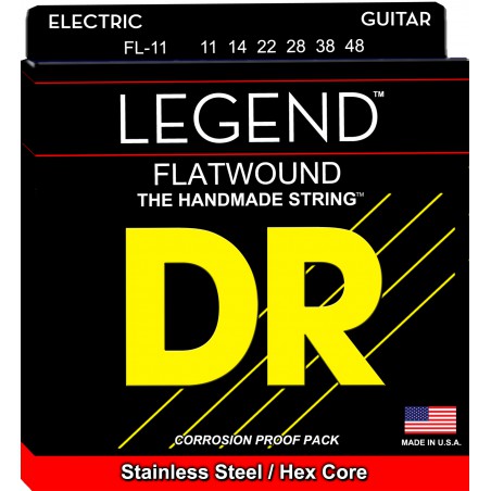 DR LEGEND - FL-11 - Electric Guitar String Set, Extra Light, .011-.048