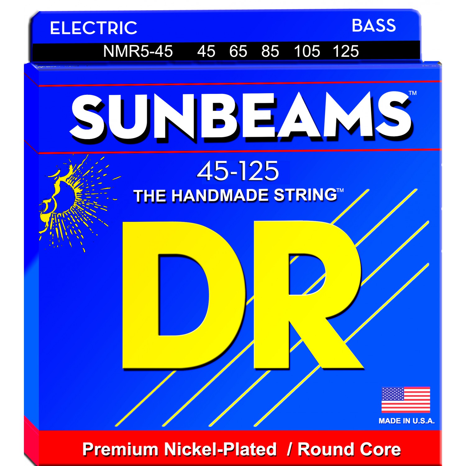 DR SUNBEAMS - struny do gitary basowej, 5-String, Medium, .045-.125