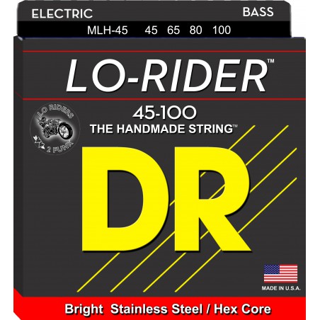 DR LO-RIDER - MLH-45 - Bass String Set, 4-String, Medium Light, .045-.100