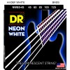 DR NEON Hi-Def White - struny do gitary basowej, 5-String, Medium, .045-.125