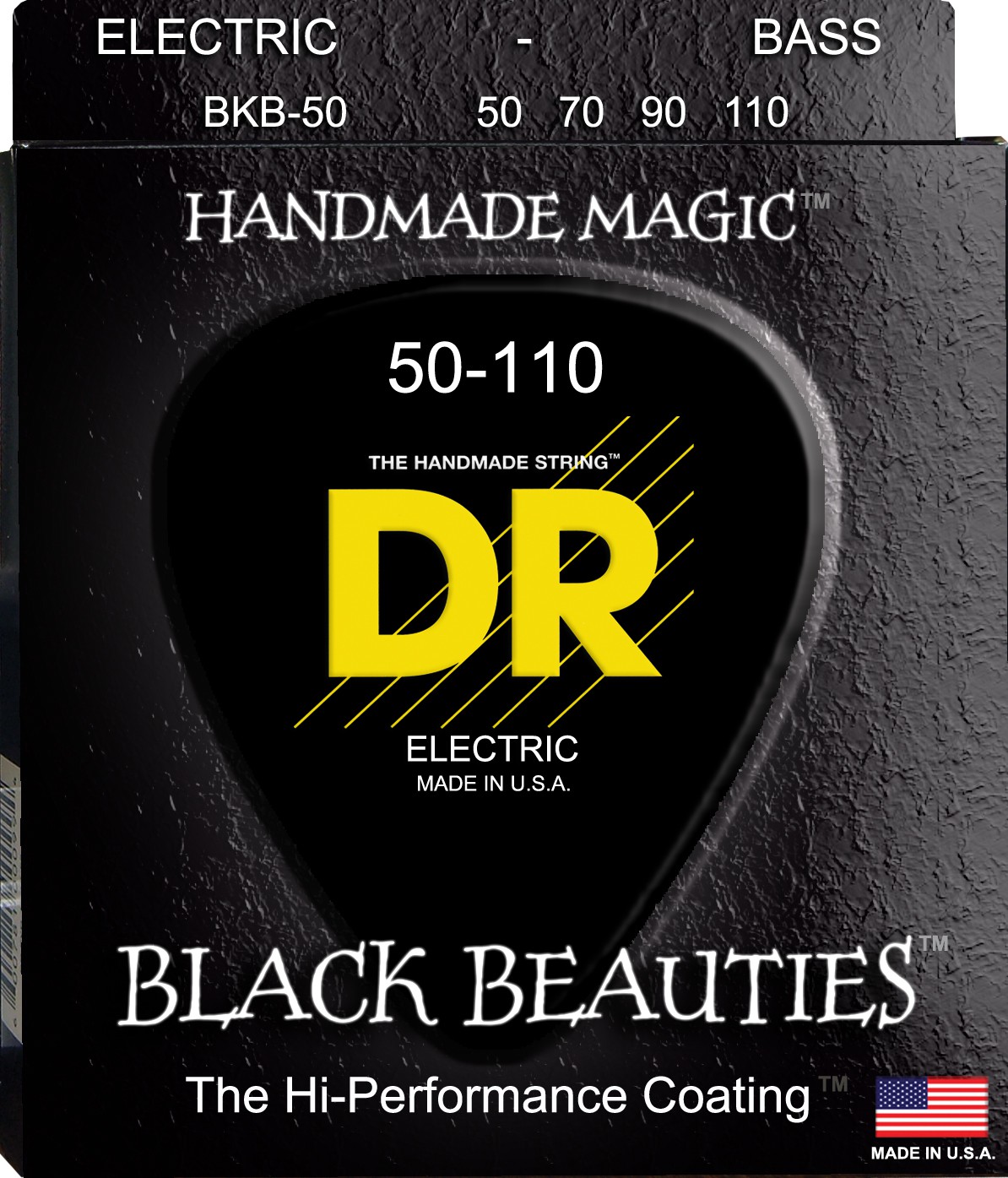 DR BLACK BEAUTIES - BKB-50 - struny do gitary basowej, 5-String, Coated, Heavy, .050-.110