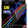 DR NEON Hi-Def Multi-Color - MCE- 9 - struny do gitary elektrycznej Set, Light, .009-.042