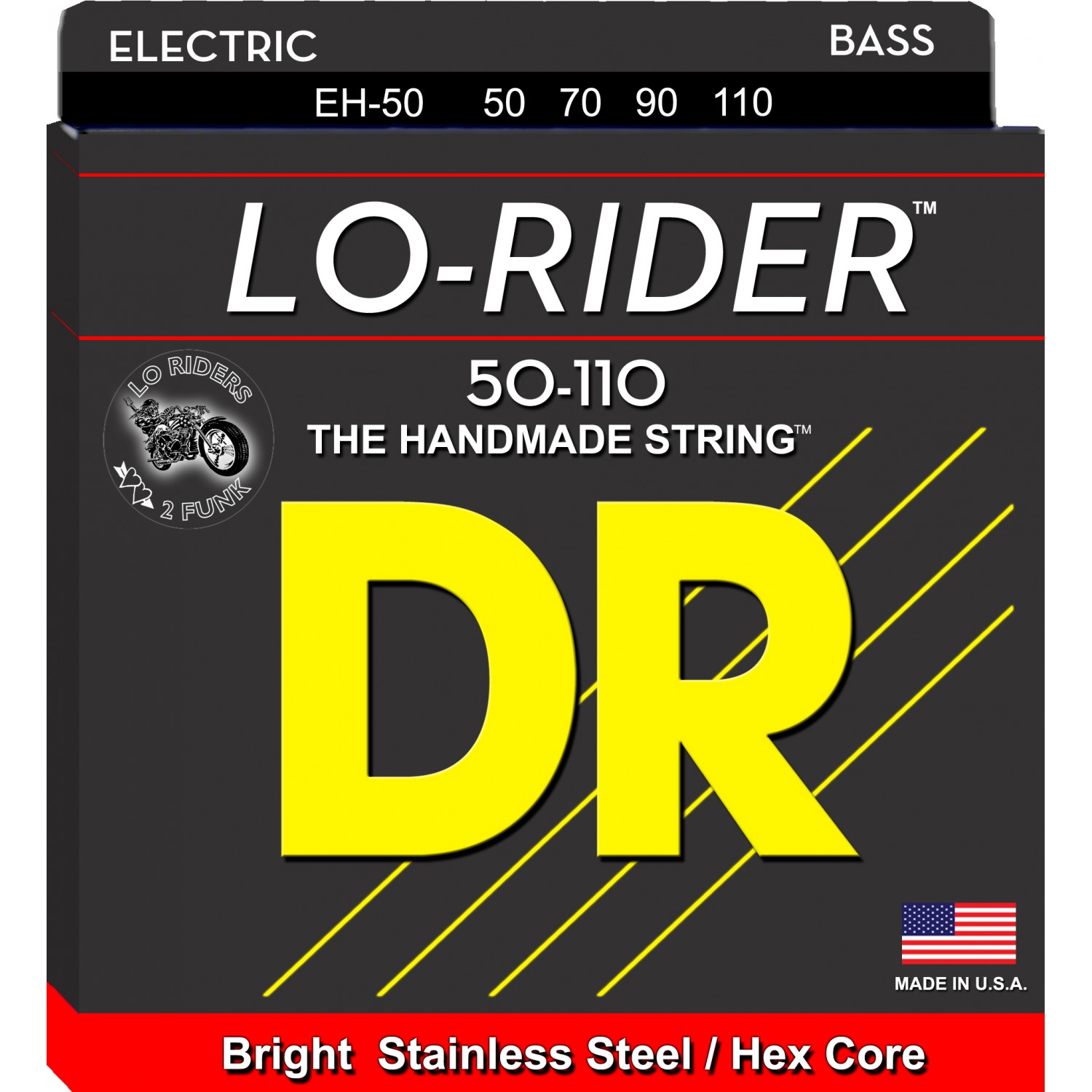 DR LO-RIDER - EH-50 - struny do gitary basowej, 4-String, Heavy, .050-.110