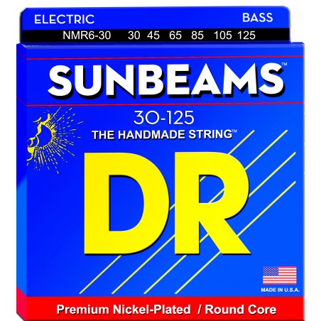 DR SUNBEAMS - Bass String Set, 6-String, Medium, .030-.125