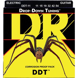 DR DROP-DOWN TUNING - DDT-11 - struny do gitary elektrycznej Set, Extra Heavy, .011-.054
