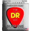 DR SILVER STARS - SIE-11 - struny do gitary elektrycznej Set, Heavy, .011-.050