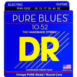 DR PURE BLUES - PHR-10/52 - struny do gitary elektrycznej Set, Big & Heavy, .010-.052