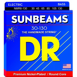DR SUNBEAMS - struny do gitary basowej, 6-String, Medium, .030-.130