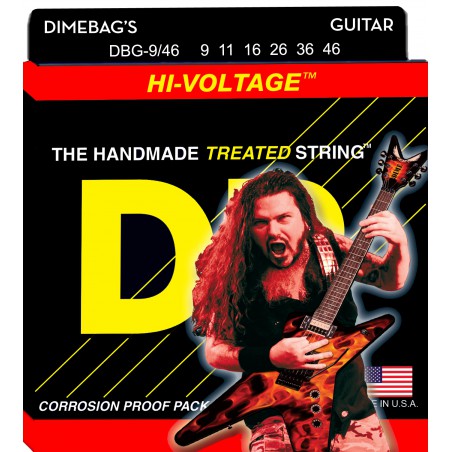 DR  Dimebag Darrell Signature Series - DBG- 9-46 -Electric Guitar String Set, Light-n-Heavy, .009-.046