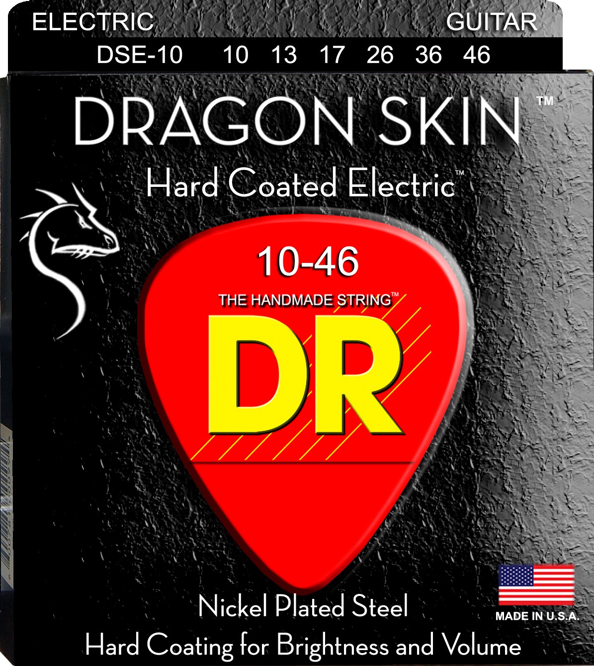 DR DRAGON SKIN - DSE-10 - struny do gitary elektrycznej Set, Medium, .010-.046