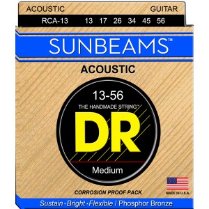 DR RCA-13 - SUNBEAMS - struny do gitary akustycznej Set, Medium Heavy, .013-.056
