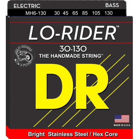 DR LO-RIDER - MH6-30-130 - Bass String Set, 6-String, Medium, .030-.130
