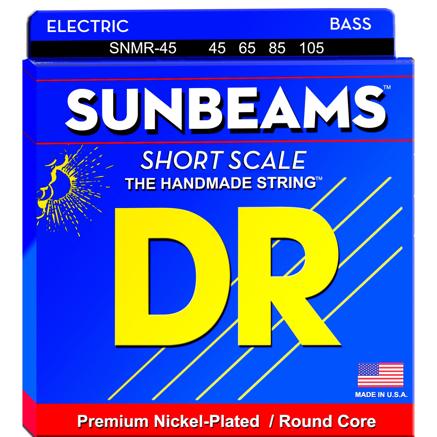 DR SUNBEAMS - struny do gitary basowej, 4-String, Medium, .045-.105, Short Scale