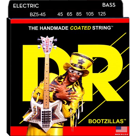 DR BOOTZILLAS - BZ5-125 - Bootsy Collins Signature Bass String Set, 5-String, Medium, .045-125