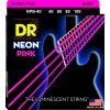 DR NEON Hi-Def Pink - struny do gitary basowej, 4-String, Light, .040-.100