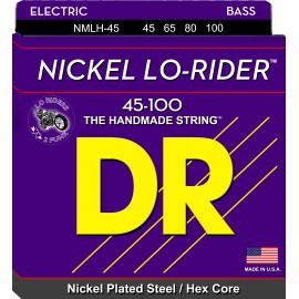 DR NICKEL LO-RIDER - struny do gitary basowej, 4-String, Medium Light, .045-.100