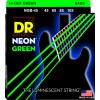DR NEON Hi-Def Green - struny do gitary basowej, 4-String, Medium, .045-.105