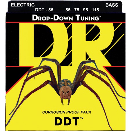 DR DDT-55 - DROP-DOWN TUNING - Bass String Set, 4-String, Heavier, .055-.115