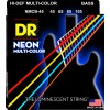 DR NEON Hi-Def Multi-Color - struny do gitary basowej, 4-String, Medium, .045-.105