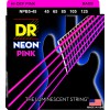 DR NEON Hi-Def Pink - struny do gitary basowej, 5-String, Medium, .045-.125