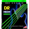 DR NEON Hi-Def Green - struny do gitary basowej, 5-String, Light, .040-.120