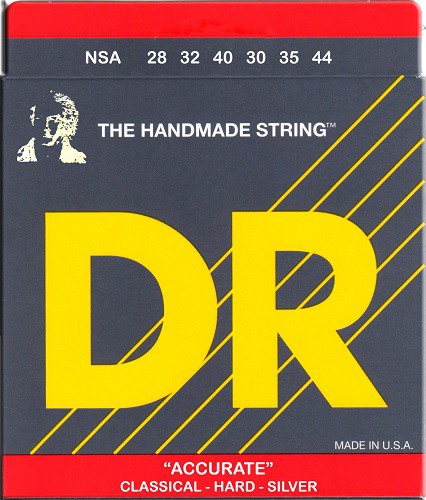 DR NYLON CLASSICAL - NSA - struny do gitary klasycznej Set, Tie-On, Hard Tension