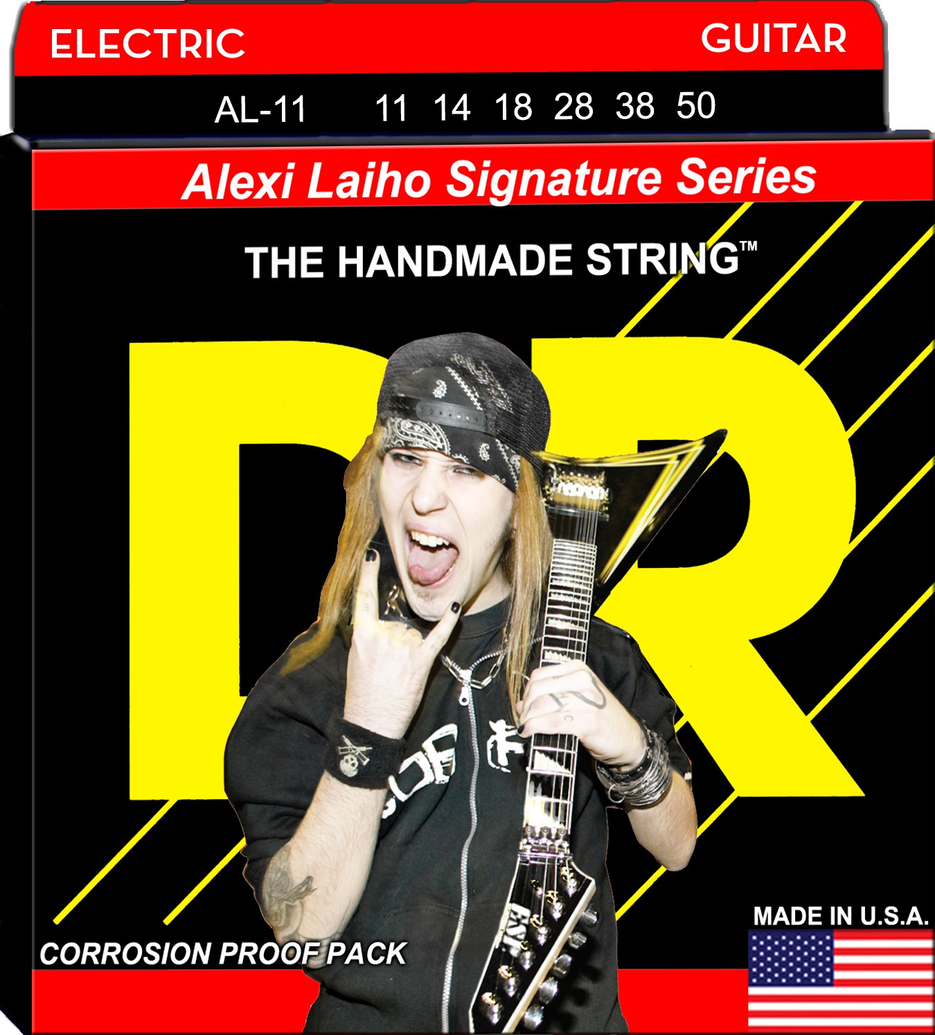 DR Alexi Laiho Signature Series - AL-11 - Electric Guitar String Set, Extra Heavy, .011-.050 DR Alexi Laiho Signature Series - AL-11 - struny do gitary elektrycznej Set, Extra Heavy, .011-.050