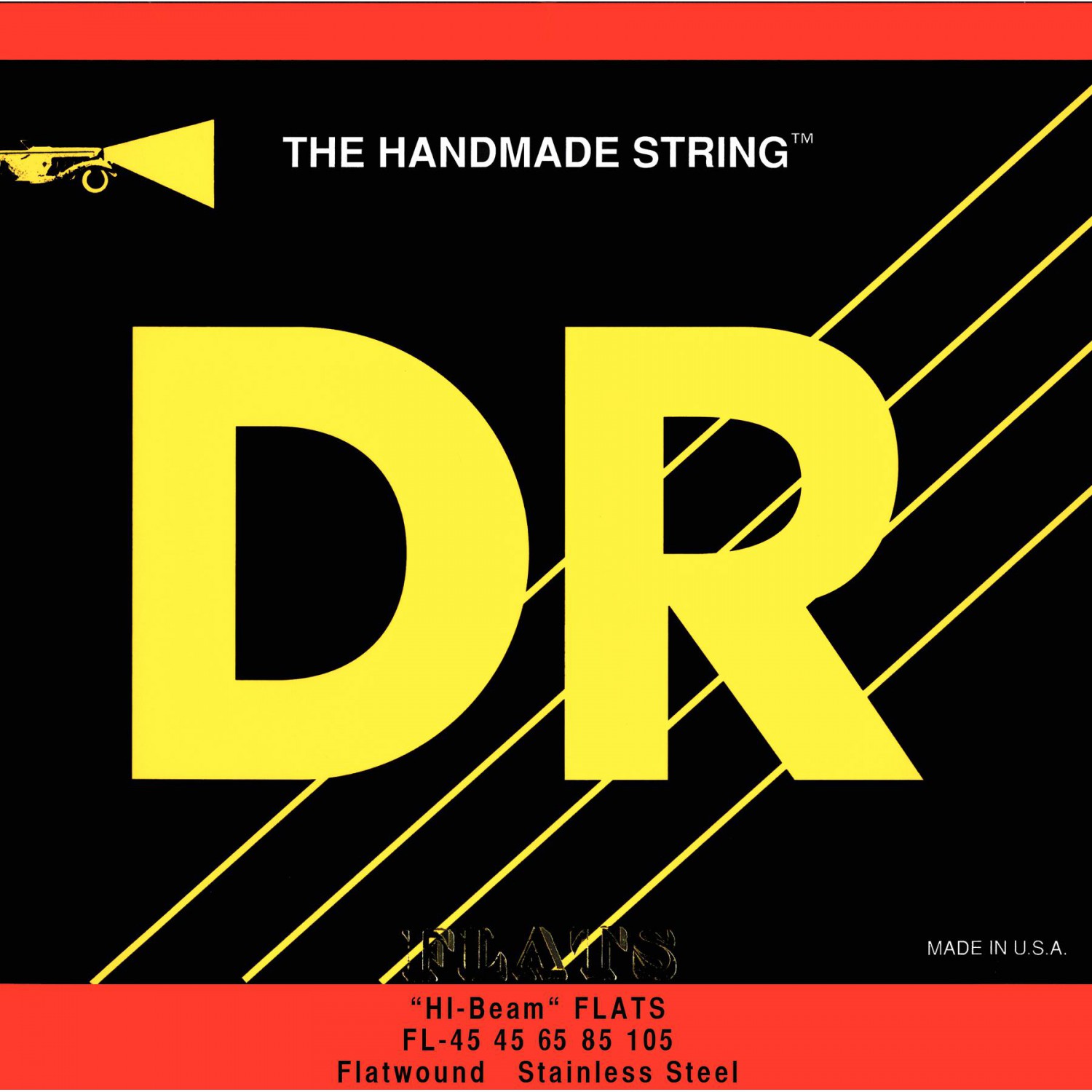 DR FLB-45 - HI-BEAM Flats - Bass String Set, 4-String, Medium, .045-.105 DR FLB-45 - HI-BEAM Flats - struny do gitary basowej, 4-String, Medium, .045-.105