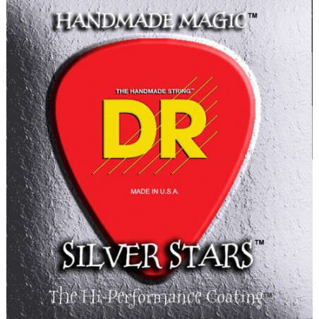 DR SILVER STARS - SIE-10/52 - Electric Guitar String Set, Big & Heavy, .010-.052