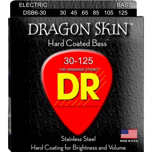 DR DSB6-30 - DRAGON SKIN - struny do gitary basowej, 6-String, Coated, Medium, .030-.125